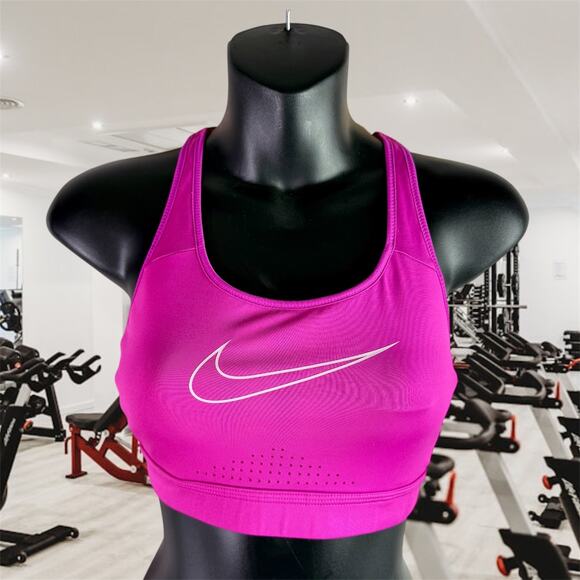 Nike Women's Small Pink Dri-Fit Impact High Support Strappy Sports Bra Athletic - Picture 1 of 8